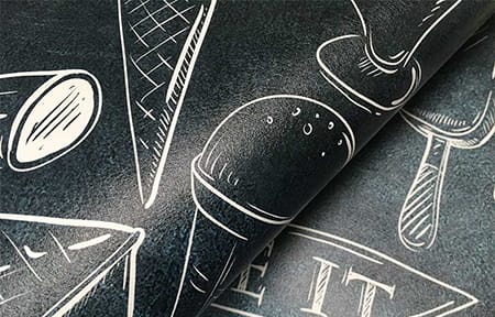 Closeup of wallwrap with paper-like texture