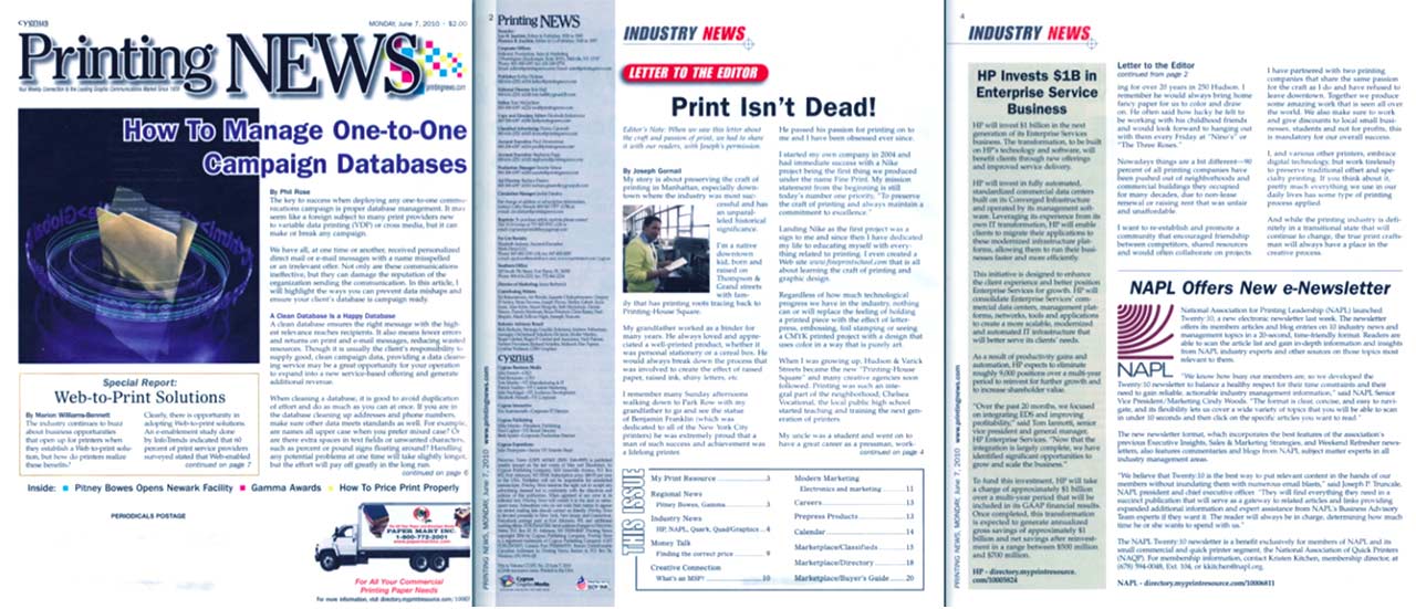 Printing News Article